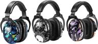 zohan kids ear protection 3 pack - hearing safety muffs for children sensory issues, adjustable noise reduction earmuffs concerts, fireworks, air shows (rap&skull&purple graffit) logo