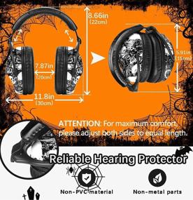 img 1 attached to ZOHAN Kids Ear Protection 3 Pack - Hearing Safety Muffs For Children Sensory Issues, Adjustable Noise Reduction Earmuffs Concerts, Fireworks, Air Shows (RAP&Skull&Purple Graffit)