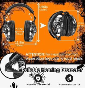 img 1 attached to ZOHAN Kids Ear Protection 3 Pack - защитные наушники для детей с сенсорными проблемами, регулируемые наушники для шумоподавления Концерты, фейерверки, авиашоу (RAP &amp; Skull &amp; Purple Graffit)