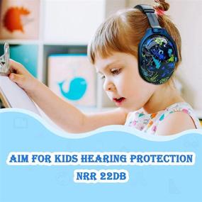 img 2 attached to ZOHAN Kids Ear Protection 3 Pack - защитные наушники для детей с сенсорными проблемами, регулируемые наушники для шумоподавления Концерты, фейерверки, авиашоу (RAP &amp; Skull &amp; Purple Graffit)