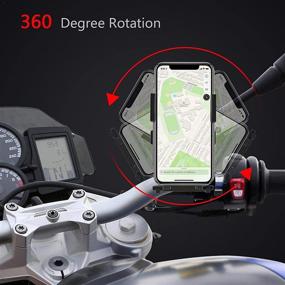 img 3 attached to Rotatable Bike Phone Holder for Outdoor Mountain Biking, 🚲 EScooter, and Motorcycle Riding - Convenient Motorcycle/Bicycle Phone Bracket for Navigation