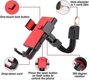 img 1 attached to Rotatable Bike Phone Holder for Outdoor Mountain Biking, 🚲 EScooter, and Motorcycle Riding - Convenient Motorcycle/Bicycle Phone Bracket for Navigation