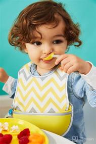 img 2 attached to 🍽️ b.box Travel Bib and Soft-bite Spoon Set: Mellow Lellow design, Adjustable Strap, BPA-Free, Easy Clean, Portable Pouch