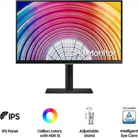 img 3 attached to Enhance your viewing experience with the SAMSUNG Adjustable TUV Certified Intelligent LS32A600NWNXGO 2560X1440P, 75Hz, Flicker-Free, High Dynamic Range Monitor