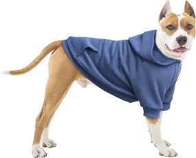 img 4 attached to 🐾 ARUNNERS Large Breed Dog Hoody Clothes: Labrador & Border Collie Blue 4XL Zip Up Hoodies for Dogs