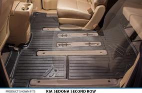 img 1 attached to 🔴 Набор черных ковриков на пол для Kia Sedona 8 пассажиров модель 2015-2021, только Custom Fit от SMARTLINER - Улучшите вашу поездку!