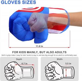 img 2 attached to Toydaze Superhero Toys: Infinity Gloves Hands And Fists For Kids Costumes!