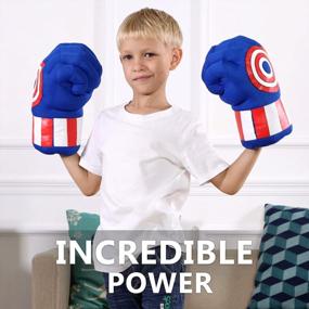 img 3 attached to Toydaze Superhero Toys: Infinity Gloves Hands And Fists For Kids Costumes!