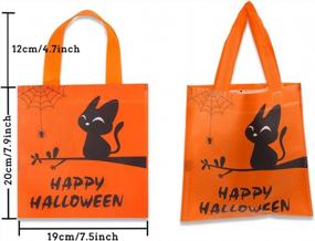 img 3 attached to Получите Spook-Tacular с CCINEE'S 24Pcs Нетканые сумки для угощений на Хэллоуин для детской вечеринки