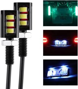 img 2 attached to 🏍️ Pair of Waterproof Universal 3 LED 12V Motorcycle License Plate Lights - Ideal for Car Truck ATV Motorcycle Bike SUV RV (White)