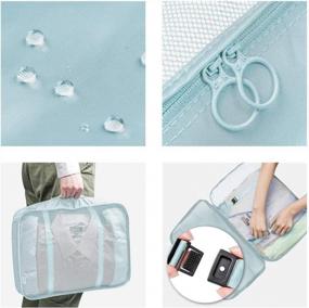 img 2 attached to 7 Piece Packing Cubes Set With Toiletry Bag For Organized Travel - Pale Blue