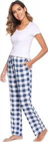 img 1 attached to Stay Cozy And Stylish With Vlazom Women'S Plaid Pajama Pants Featuring Pockets And Drawstring