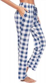 img 3 attached to Stay Cozy And Stylish With Vlazom Women'S Plaid Pajama Pants Featuring Pockets And Drawstring