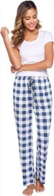 img 2 attached to Stay Cozy And Stylish With Vlazom Women'S Plaid Pajama Pants Featuring Pockets And Drawstring