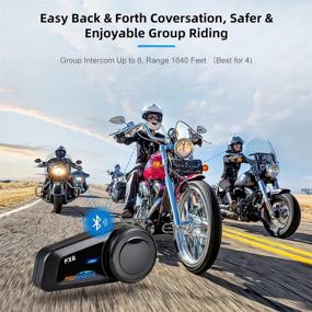 img 3 attached to 🎧 Fodsports FX6 Motorcycle Bluetooth Headset - 1000m Range - 6 Riders Group Intercom - Universal Helmet Communication System - FM Radio - Hard & Soft Mic - Voice Dial - Usable While Charging