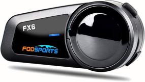 img 4 attached to 🎧 Fodsports FX6 Motorcycle Bluetooth Headset - 1000m Range - 6 Riders Group Intercom - Universal Helmet Communication System - FM Radio - Hard & Soft Mic - Voice Dial - Usable While Charging