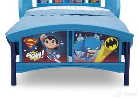 img 1 attached to 🦸 Delta Children Plastic Toddler Bed: DC Super Friends Edition featuring Batman, Superman, Cyborg, The Flash, and Aquaman