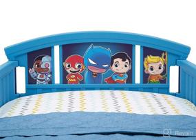 img 2 attached to 🦸 Delta Children Plastic Toddler Bed: DC Super Friends Edition featuring Batman, Superman, Cyborg, The Flash, and Aquaman