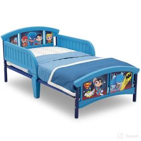 img 4 attached to 🦸 Delta Children Plastic Toddler Bed: DC Super Friends Edition featuring Batman, Superman, Cyborg, The Flash, and Aquaman