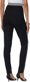 img 2 attached to Plus Size Vegan Leather Leggings: The Roamans Stretch Pants For Women