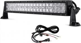 img 4 attached to 180W 5D RGB Offroad LED Light Bar With Combo Beam - Auxbeam V Series 32" Featuring 60Pcs X 3W LEDs, Mounting Brackets, And Wiring Harness