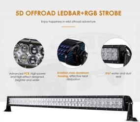 img 1 attached to 180W 5D RGB Offroad LED Light Bar With Combo Beam - Auxbeam V Series 32" Featuring 60Pcs X 3W LEDs, Mounting Brackets, And Wiring Harness