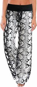 img 4 attached to Women'S Comfy Floral Palazzo Pants: AMiERY Casual Pajama Drawstring Wide Leg Lounge Wear