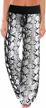 women's comfy floral palazzo pants: amiery casual pajama drawstring wide leg lounge wear logo