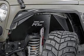 img 1 attached to 🚙 Rough Country Front Inner Fenders for Jeep Wrangler JK (2007-2018) - Enhance your Off-Roading Experience!