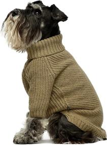 img 3 attached to ❄️ Stay Cozy this Winter with Fitwarm Thermal Knitted Dog Sweater: Doggy Winter Coat for X-Large Pets in Sage Green