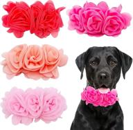 🌸 jp dog collar flowers: 4/6/20pcs large pet collar charms for small, medium, big female cats, puppies, alpacas, rabbits – neck bows sliders & grooming accessories logo