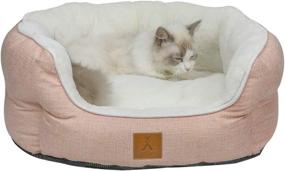 img 2 attached to 🐱 Enhanced Sleep Comfort Cat Beds, Machine Washable Dog Bed with Detachable Cushion, Long-Lasting Pet Beds for Cats or Small to Medium-sized Dogs