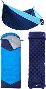 img 4 attached to Oaskys Camping Sleeping Bag, Pad & Hammock Set For Outdoor Adventures