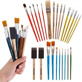 img 4 attached to Discover The Ultimate Brush Set: 25 Artlicious Brushes For All Your Painting Needs