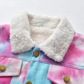 img 1 attached to JunNeng Baby Toddler Girl Boy Denim Jacket,Kid Tie Dye Ripped Jean Jacket Coat Outerwear
