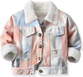 img 4 attached to JunNeng Baby Toddler Girl Boy Denim Jacket,Kid Tie Dye Ripped Jean Jacket Coat Outerwear