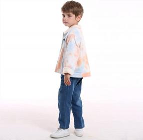 img 2 attached to JunNeng Baby Toddler Girl Boy Denim Jacket,Kid Tie Dye Ripped Jean Jacket Coat Outerwear