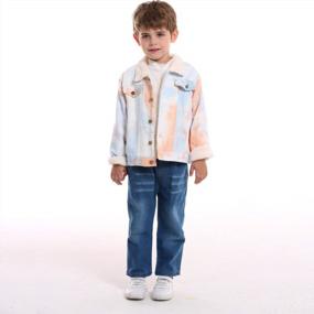 img 3 attached to JunNeng Baby Toddler Girl Boy Denim Jacket,Kid Tie Dye Ripped Jean Jacket Coat Outerwear
