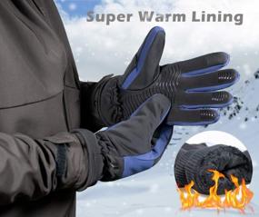img 1 attached to Waterproof Insulated Touchscreen Breathable Windproof Men's Accessories in Gloves & Mittens