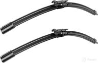 28-inch windshield wiper blades - compatible with 2013-2020 ford escape, all-season silent front window wipers (set of 2) logo