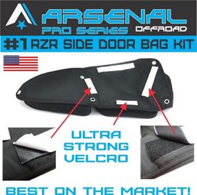 img 2 attached to 🚪 Arsenal Pro RZR Door Bags - Side Storage and Knee Pad Protection for Polaris RZR XP 1000, Turbo XP4 900XC, and S900 Off-Road Vehicles (1 Pair)