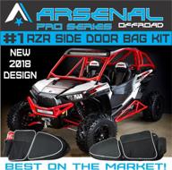 🚪 arsenal pro rzr door bags - side storage and knee pad protection for polaris rzr xp 1000, turbo xp4 900xc, and s900 off-road vehicles (1 pair) logo