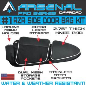 img 3 attached to 🚪 Arsenal Pro RZR Door Bags - Side Storage and Knee Pad Protection for Polaris RZR XP 1000, Turbo XP4 900XC, and S900 Off-Road Vehicles (1 Pair)