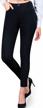 women's black stretch jeggings: cliv work pants with pockets - high waisted & pull on office ponte pants logo