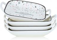 set of 4 ceramic baking dishes for oven, dinner plates, bowls, pasta, salad, snacks, and fruit - jdztc square dessert plates and bowls with improved seo logo