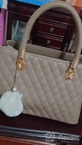 img 6 attached to Lanpet Women Vintage Handbag Sequin Crossbody Shoulder Bag Kiss Lock PU Leather Messenger Tote Bag