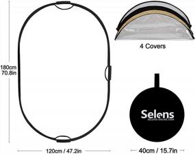 img 1 attached to Улучшите свои навыки фотографии с рефлектором Selens 5-в-1 овальной формы - идеальным для студийного и наружного освещения (48 X 72 дюйма)