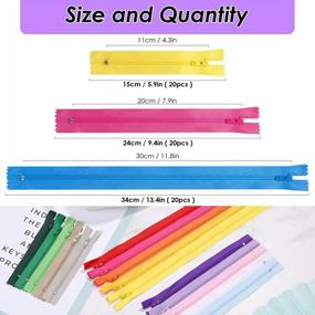 img 2 attached to 120Pcs Assorted Length And Color Nylon Zippers For Sewing Crafts Projects And Bag Making - Get Your Bulk Zipper Supply Now