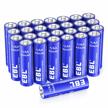 long-lasting high-performance ebl aa batteries - pack of 28, leak-proof design, 1.5v double a alkaline power logo
