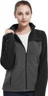 women's full-zip fleece jacket with pockets - soft polar coat sweater logo